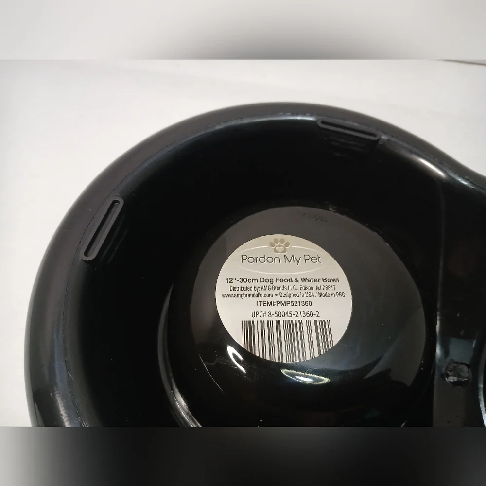 Black Double Pet Bowl